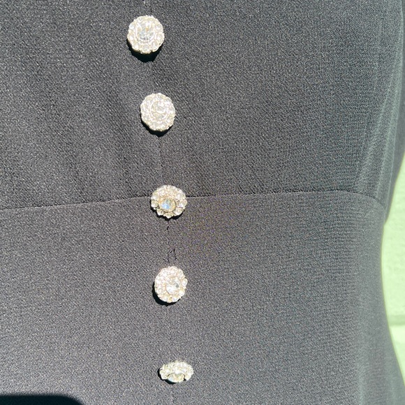 Vintage Dave & Johnny Black Mini Dress Size 6 - Picture 7 of 7